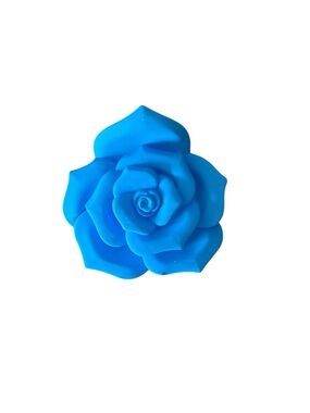 Sky Blue Matte Flower Floral Neutral Boho Classic 2.5" Lobster Claw Hair Clip